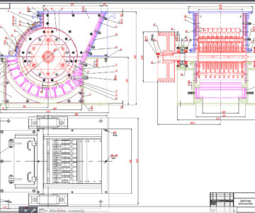 Чертеж Дробилка молотковая - чертеж