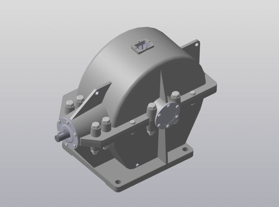 3D модель Редуктор конический одноступенчатый 3D