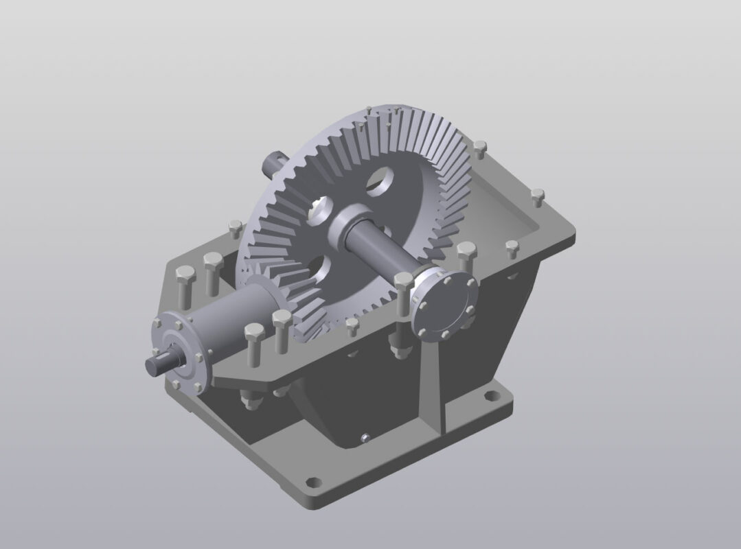 3D модель Редуктор конический одноступенчатый 3D