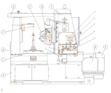 Чертеж Зубофрезерный станок 5Д32