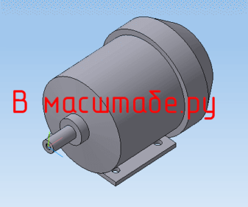 3D модель Чертеж 3D Электродвигатель АИР100S2(4,0-3000)