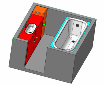 3D модель 3D модель ванной комнаты