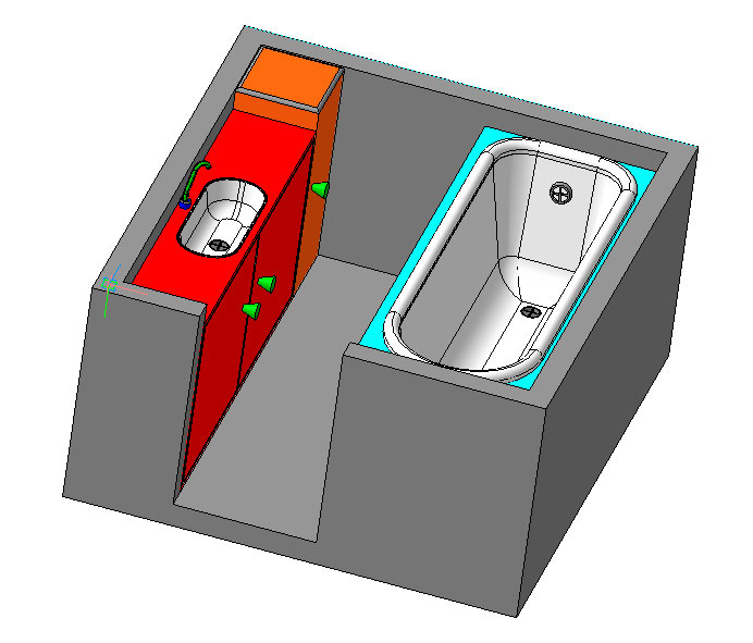 3D модель 3D модель ванной комнаты