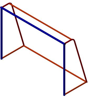 3D модель Ворота футбольные
