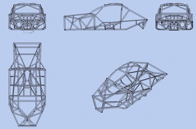 3D модель 3D модель каркаса а/м Rally Fighter