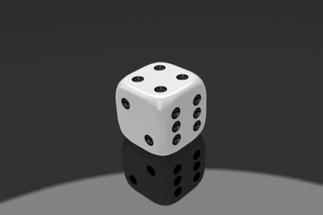 3D модель Модель игрального кубика