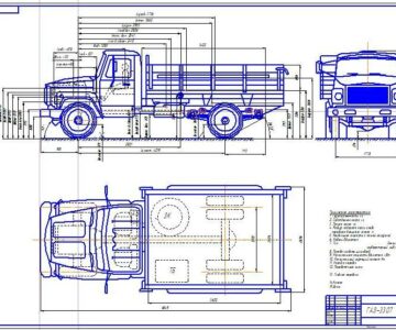 Чертеж Газ 3307