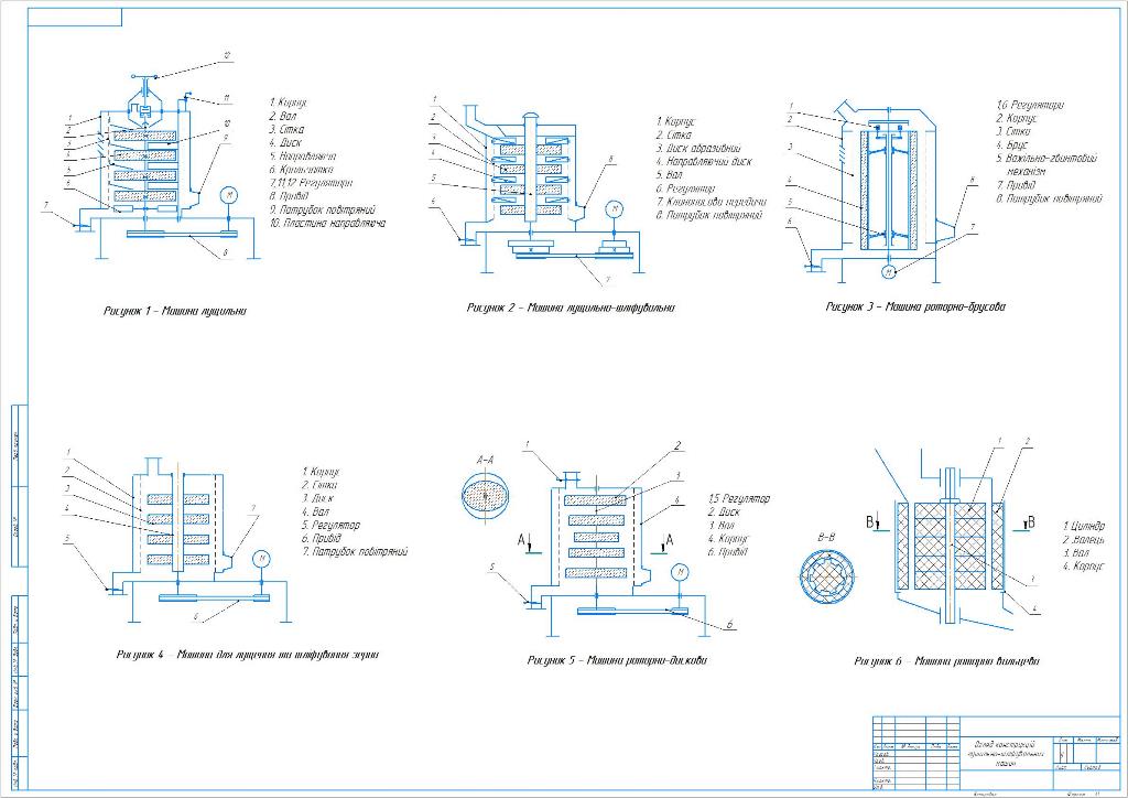Чертеж Чертеж машина лущильно-шлифовальная