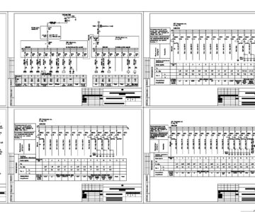 Чертеж Коттедж с гаражом. ЭОМ