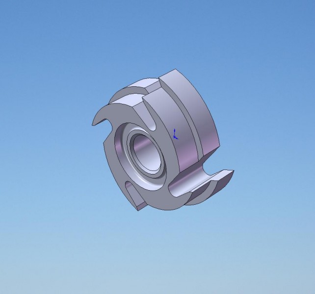 3D модель 3D модель фрезы цельной затылованной