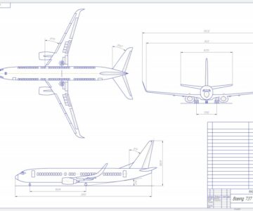 Чертеж Boeing 737-800