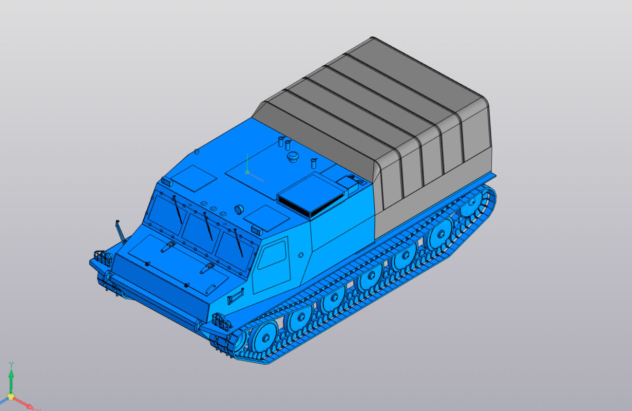 3D модель 3D модель гусеничного вездехода ГТ-ТР-03