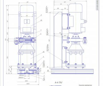 Чертеж Механизм поворота башенного крана