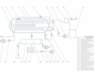 Чертеж Технологическая схема процесса вакуумной сушки