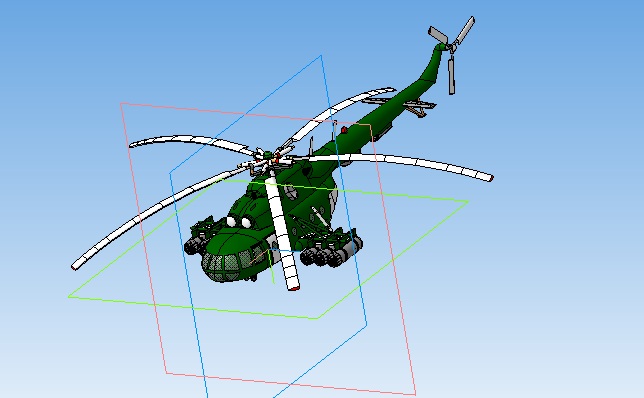 3D модель Модель вертолета Ми-8 3D