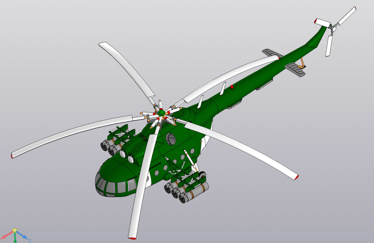 3D модель Модель вертолета Ми-8 3D