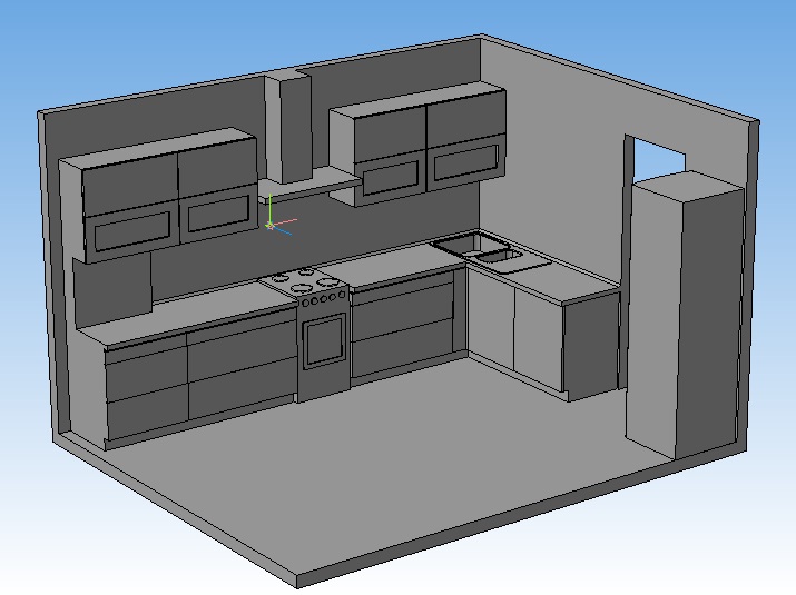 3D модель Кухня 3D планировка