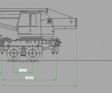 Чертеж Кран стреловой КС-45719-1