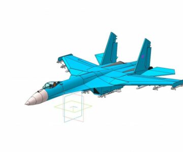 3D модель Су-27 истребитель-перехватчик