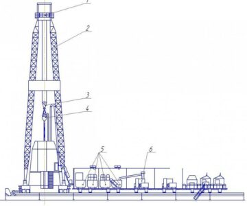 Чертеж Схема буровой установки БУ 3200/200ЭУК-2М2