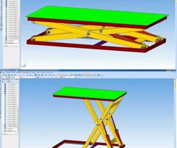 3D модель Подъемник гидравлический ножничного типа (подъемный стол)