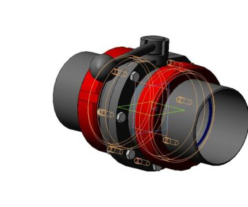3D модель Затвор дисковый ДУ 80