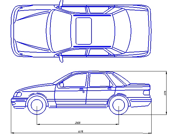 Чертеж Ford Sierra