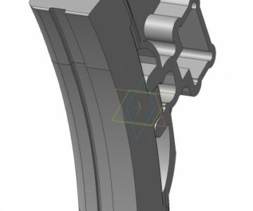 3D модель Колодка тормозная грузового вагона