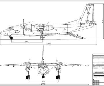 Чертеж Самолёт АН-26