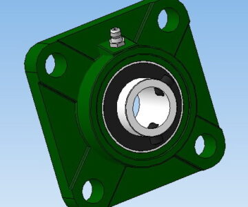 3D модель Модель 3D подшипника UCF 204 с корпусом
