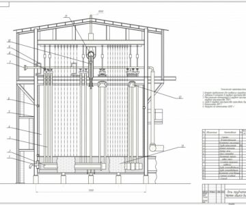Чертеж Печь трубчатая сжигания природного газа