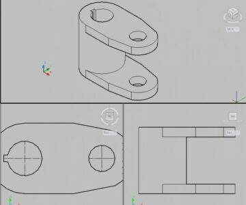 3D модель Вилка 3D в AutoCAD