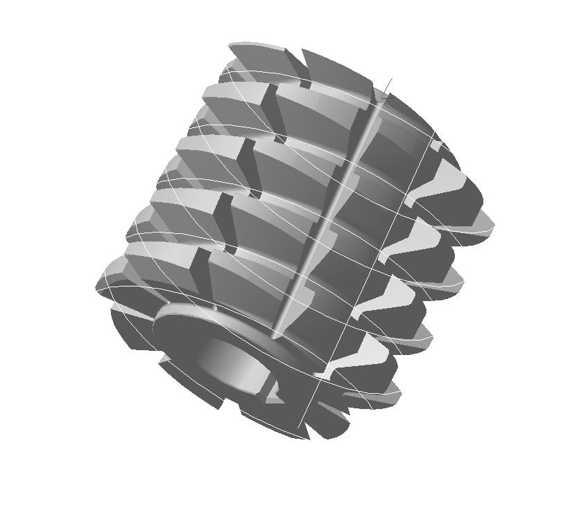 3D модель Фреза червячная модульная m=8 3D модель