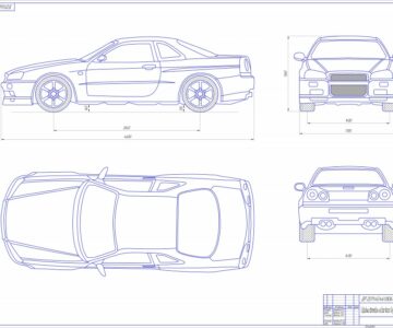 Чертеж Чертеж автомобиля Nissan