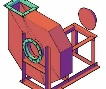 3D модель Вентилятор радиальный ВР120-28-6,3  3D