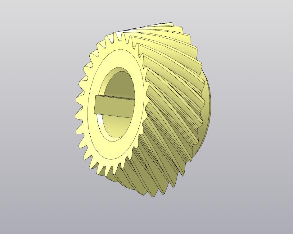 3D модель 3D Модель Одноступенчатый конический редуктор