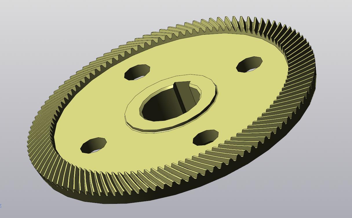 3D модель 3D Модель Одноступенчатый конический редуктор