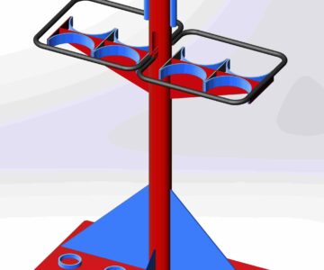 3D модель Стойка для кислородный баллонов