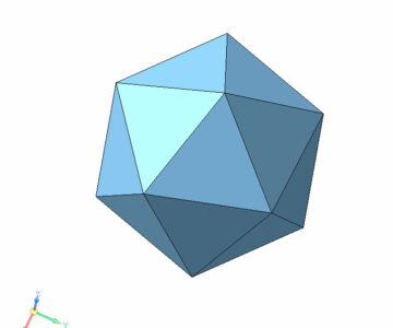 3D модель Икосаэдр. Правильтный многогранник.