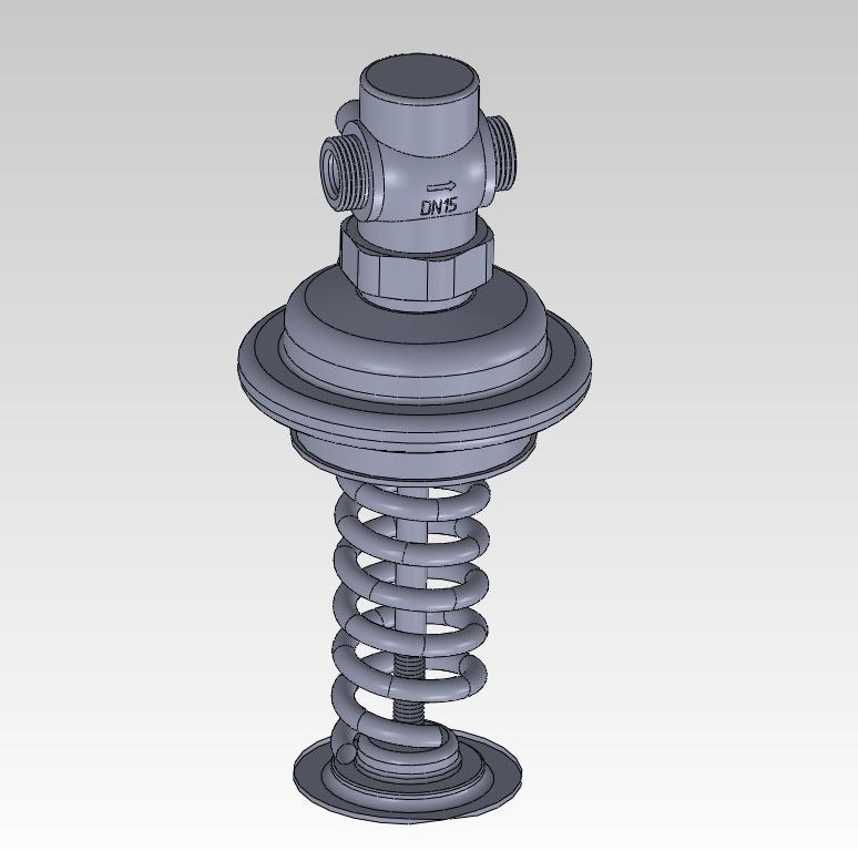3D модель Danfoss регулятор давления "до себя" AVA 15