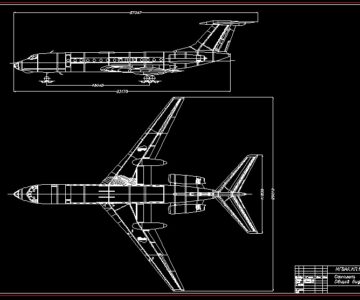 Чертеж Чертеж Ту-134