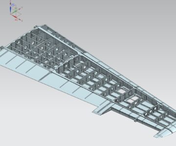 3D модель Отъемная часть крыла административного самолета