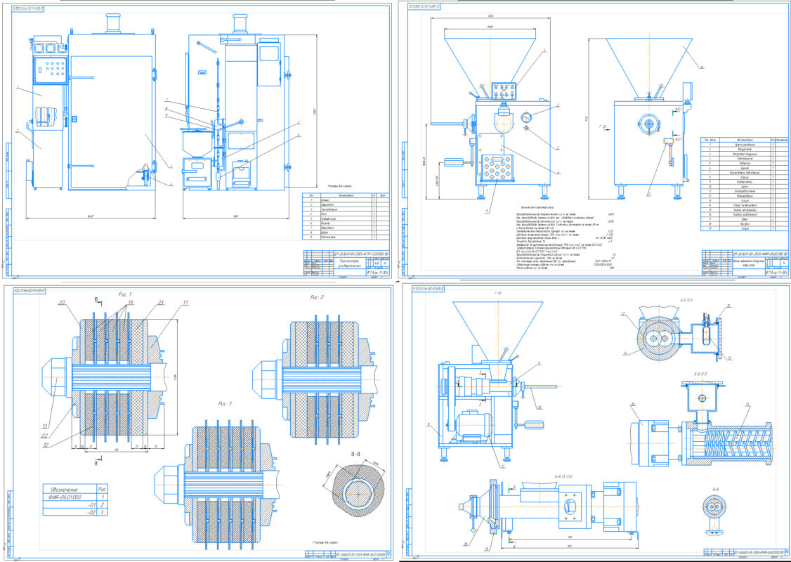 Чертеж Дипломный проект линии производства паштета из субпродуктов и мяса птицы на ОАО «Алексеевский мясоптицекомбинат».