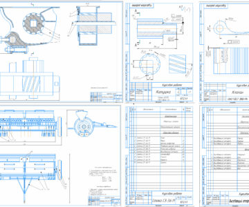 Чертеж Зерновая сеялка СЗ-3.6М с модернизацией высевающего аппарата