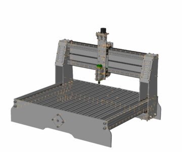 3D модель Станок с ЧПУ из алюминиево профиля