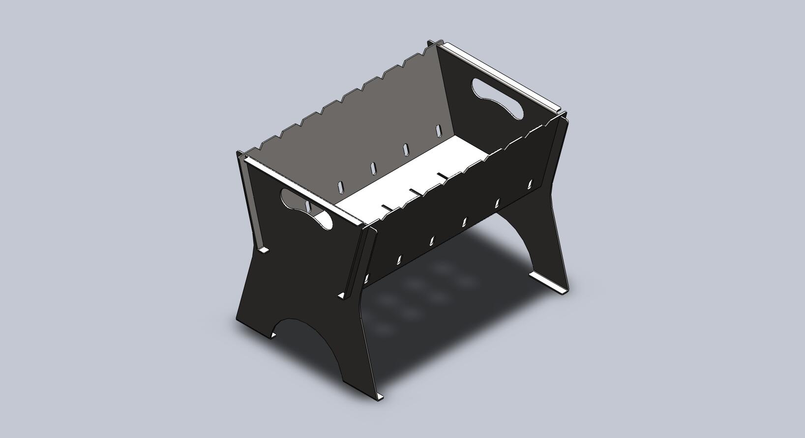 3D модель Мангал разборный для дачи, пикников, рыбалки