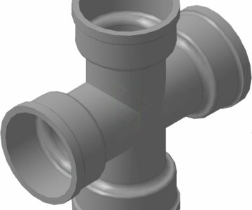 3D модель Крестовина фановая чугун