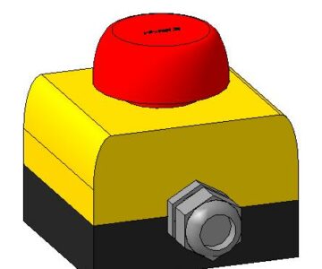 3D модель Кнопка аварийной остановки (грибок)