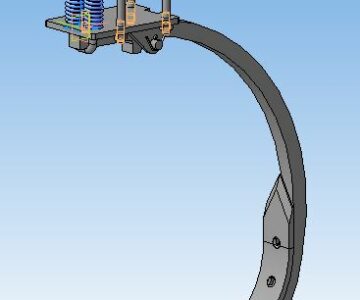 3D модель Культиваторная лапа с пружинным предохранителем
