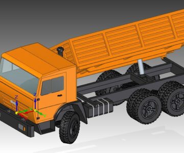3D модель 3D модель КамАЗ-55102 сельхозсамосвал
